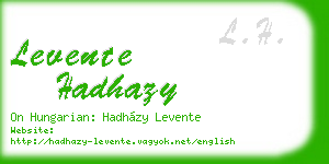 levente hadhazy business card